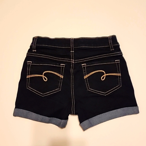 Justice Girl's High Waist Soft & Stretchy Jean Shorts - Picture 4 of 9